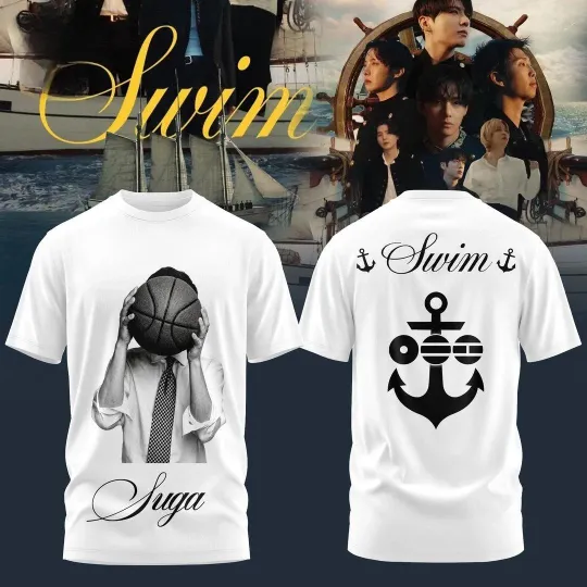 Discover Suga BTS Swim Arirang Album Mixed Mesh Limited Edition Shirt