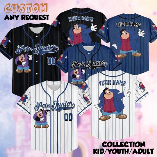 Discover Disney A Goofy Movie Pete Junior Jersey, Disney Pete Junior Jersey, Disney A Goofy Movie Character Shirt, Disneyland Trip Gift For Sport Fan