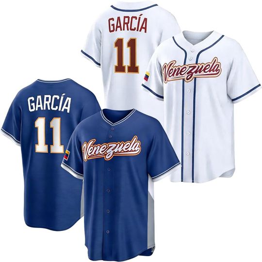 Discover Maikel Garca Jersey Venezuela Royal Fans Baseball Shirt Men/Youth Size