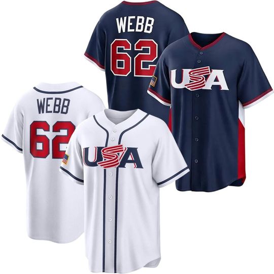 Discover Logan Webb Baseball Jersey USA Navy/White Fans Shirt Men/Youth Size
