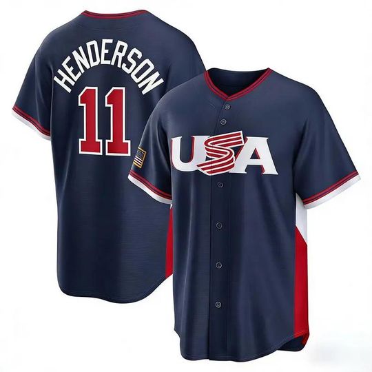 Discover Gunnar Henderson Jersey USA Navy Fans Shirt Men/Youth Size