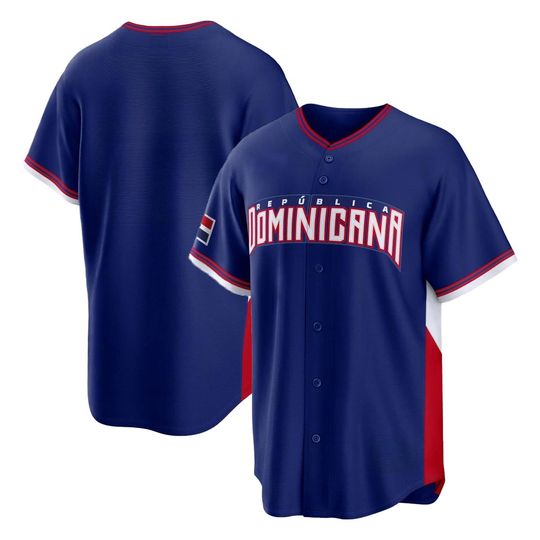 Discover Dominican Republic Fan Baseball Jersey Royal Fans Shirt Men/Youth Size