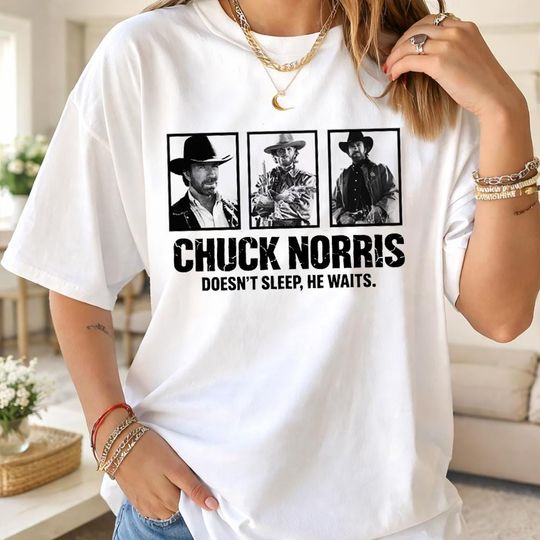 Comfort Colors RIP CHUCK NORRIS Shirt, Heaven Needed Security, Chuck Norris Shirt