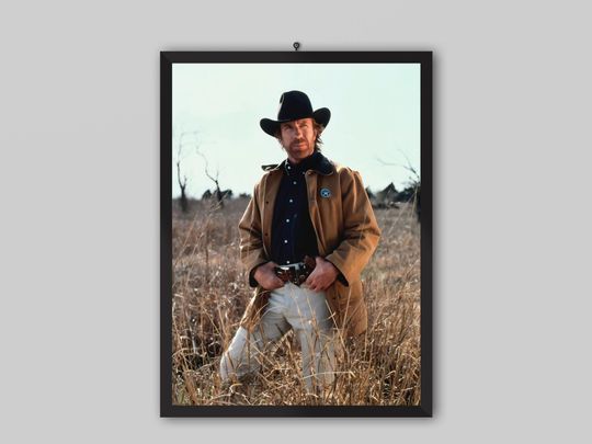 Chuck Norris Poster | RIP Carlos Ray Print | Film Legend Poster | Retro Actor Wall Decor