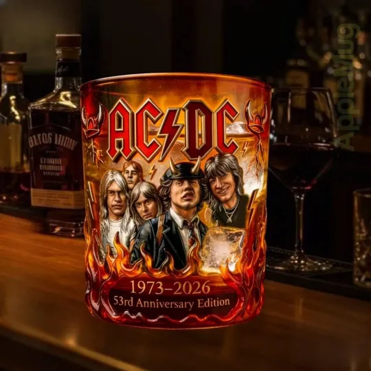 Discover AC.DC 1973-2026 53rd Anniversary Edition Whiskey Glass