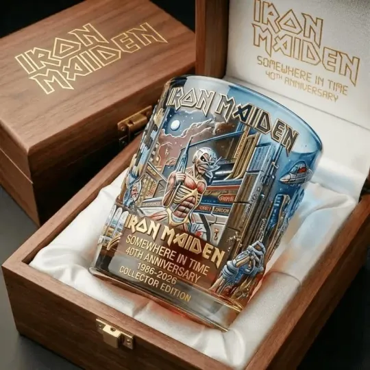 Discover IronMaiden Somewhere in Time 40th Anniversary Whiskey Glass