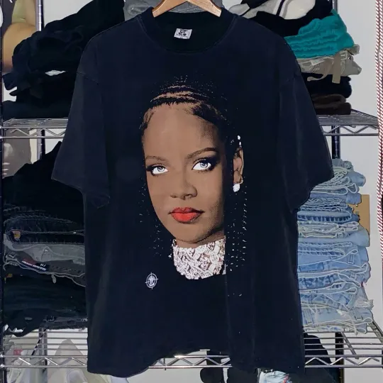2022 Rihanna Bad Gal Graphic Tee T-Shirt Hip Hop Music Band Top