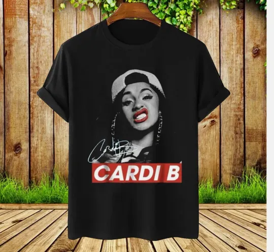 Discover Rare Cardi B Signature T-Shirt for Fans, Black