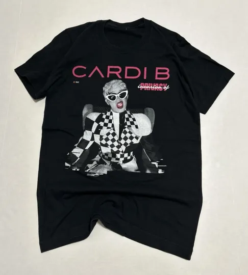 Discover Cardi B Tour Black T-Shirt for Adults