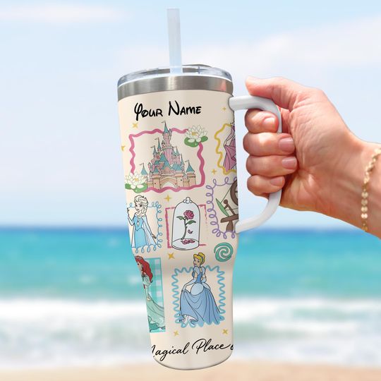 Discover Custom Disney Princess Tumbler 40oz Personalized