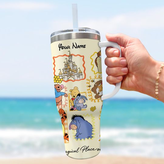 Discover Custom Name Classic Winnie The Pooh Bear and Friends 40oz Tumbler Cup