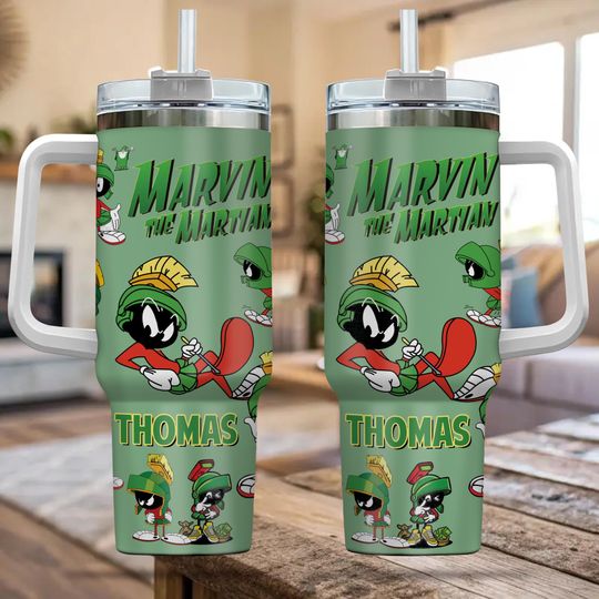 Custom Marvin the Martian 40Oz Tumbler, 40Oz Travel Mug,