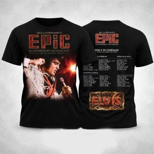 Elvis Presley in Concert 2026 Double Sided T-Shirt