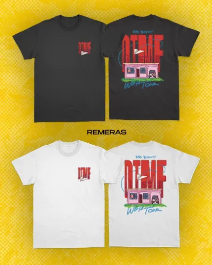 Discover BadBunny DTMF World Tour 2026 Double Sided T-Shirt