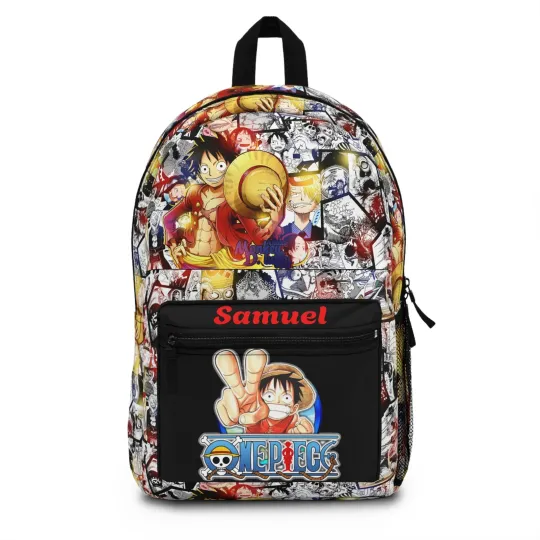 Discover Personalized Anime Backpack for Kids, One Piece Theme School Bag