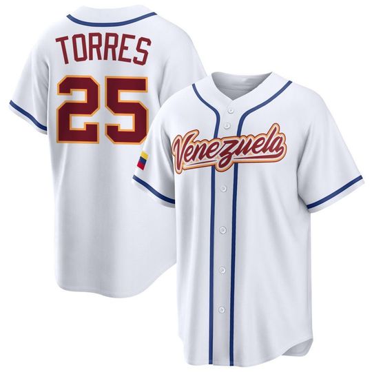 Discover Gleyber Torres Jersey,VenezuelaWhite Limited Shirt Custom Jersey Man/Youth size