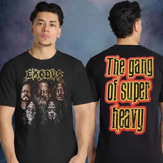 Discover Exodus Merch Hate Machine European Tour 2026 Photo Band Two Sided Unisex T-Shirt