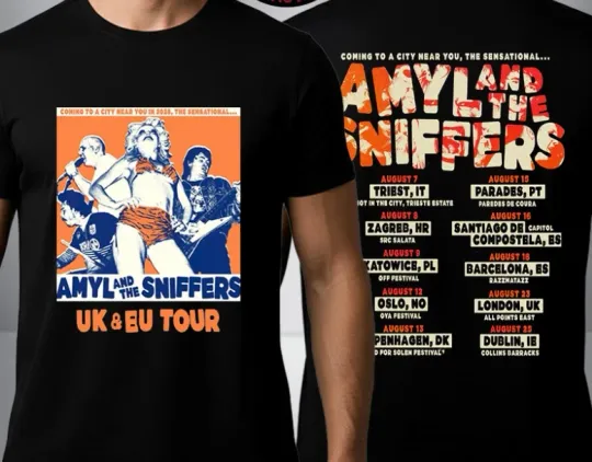 Discover Amyl And The Sniffers Band 2 Sides UK And Europe Tour 2026 S-5XL Shirt CA098