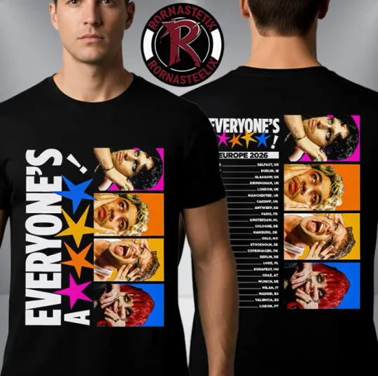 Discover 5 Seconds Of Summer Everyone's A Star Europe 2026 Schedule Tour Dates T-Shirt