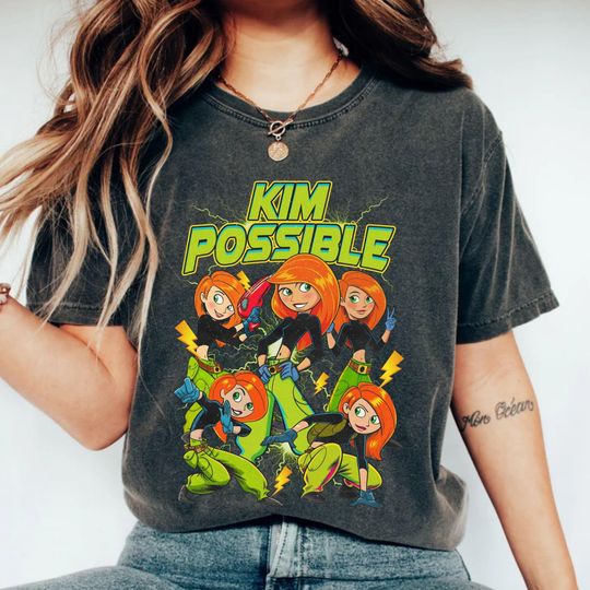 Kim Possible Y2K Graphic Tee, Retro Disney Channel Fan Gift, 2000s Cartoon Disney Shirt, Call Me Beep Me T-shirt, Disneyland Trip