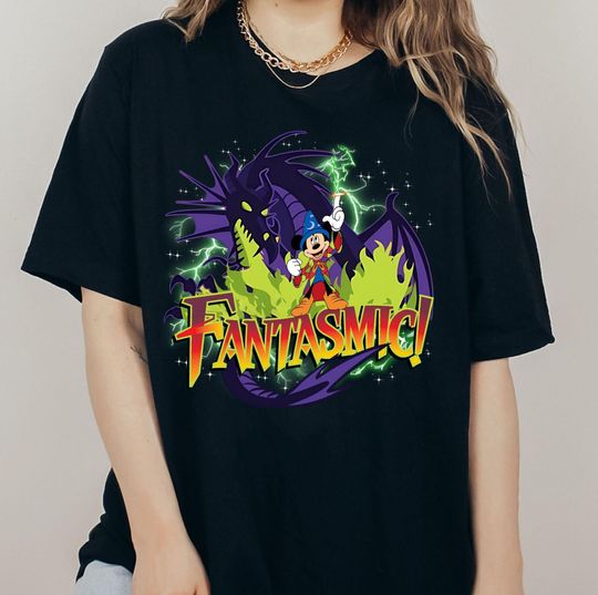 Discover Mickey Sorcerer Fantasmic Dragon Comfort Colors Shirt, Fantasmic Disney T-shirt, Disneyland Family Trip, Walt Disney World Tee Birthday Gift