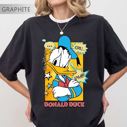 Discover Vintage Walt Disney's Donald Duck Shirt, 90 Years Of Donald Duck Disney T-shirt, Disneyland Trip Family Vacation Outfits, WDW Birthday Gift