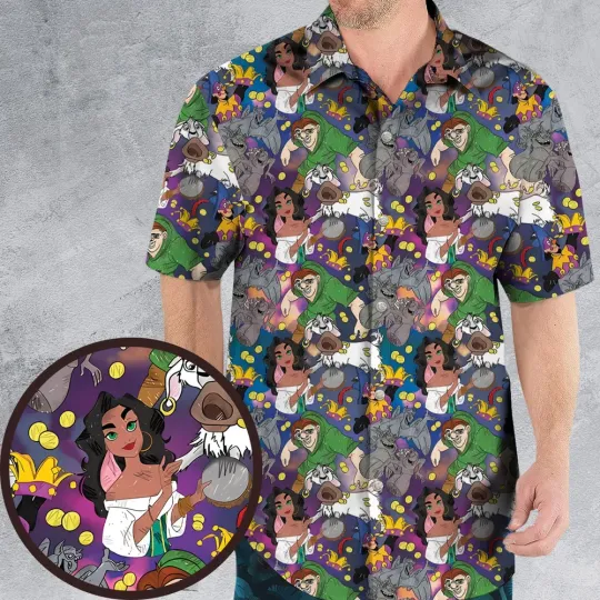 Discover The Hunchback of Notre-Dame Hawaiian Shirt , Button Down Unisex Adults S-5XL