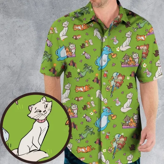 Discover The Cats  Hawaiian Shirt, Casual Button Down Unisex Adults S-5XL