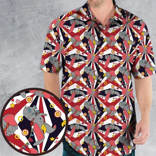 Discover Dumbo's Circus Hawaiian Shirt , Button Down Unisex Adults S-5XL