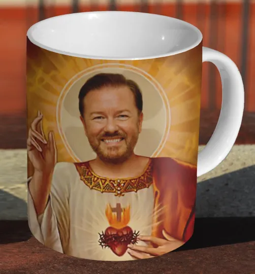 Discover Ricky Gervais Holy Jesus Funny - Ceramic Tea / Coffee - Mug Cup