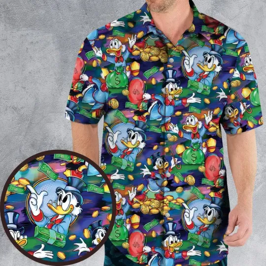 Discover McDuck Scrooge's wealth Hawaiian Shirt , Gift For Cartoon Lovers, Gift For Her