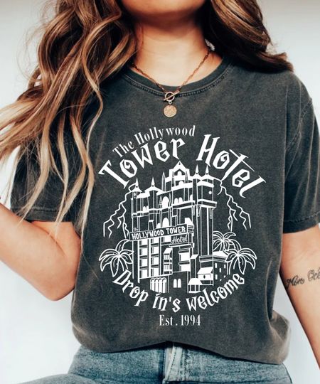 Discover Hollywood Tower Of Terror Shirt, Hollywood Hotel Est 1994 Disney Tshirt, Disneyland Park Trip Vacation, Hollywood Studios Tee