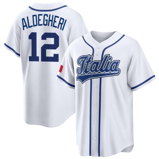 Discover Sam Aldegheri Jersey,Italy White Limited Shirt Custom Jersey Man/Youth size