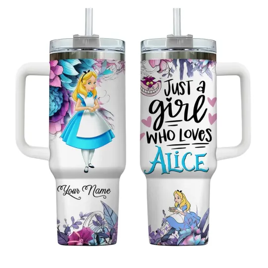 Discover Just A Girl Loves Alice Tumbler, Alice In Wonderland Tumbler