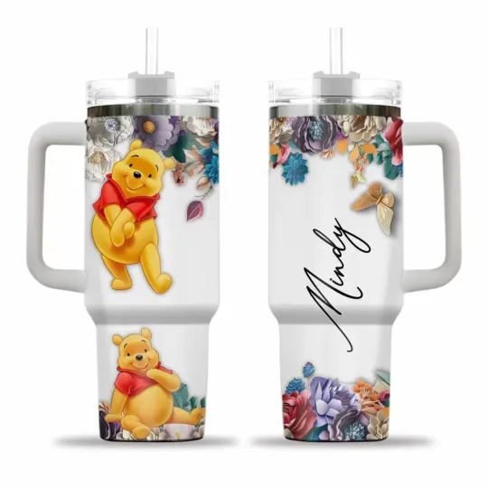 Discover Personalized Pooh Tumbler 40oz Cute Pooh Tumbler
