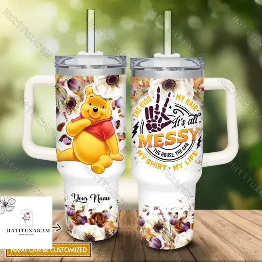 Discover Halloween Winnie the Pooh Tumbler, 40oz Stainless Steel Tumbler