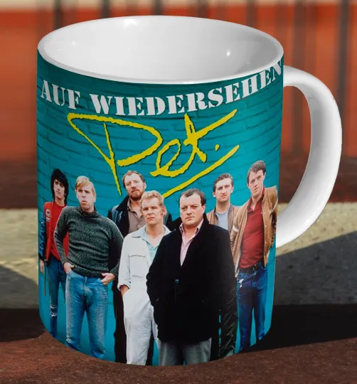 Discover Auf Wiedersehen Pet Blue Ceramic Mug for Tea and Coffee