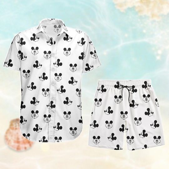Discover Retro Mickey Mouse Hawaiian Shirt, Disneyland Trip 2026 Button Shirt, Mickey Head Vacation Shirt, Shorts Men, Disney Patriotic 2026