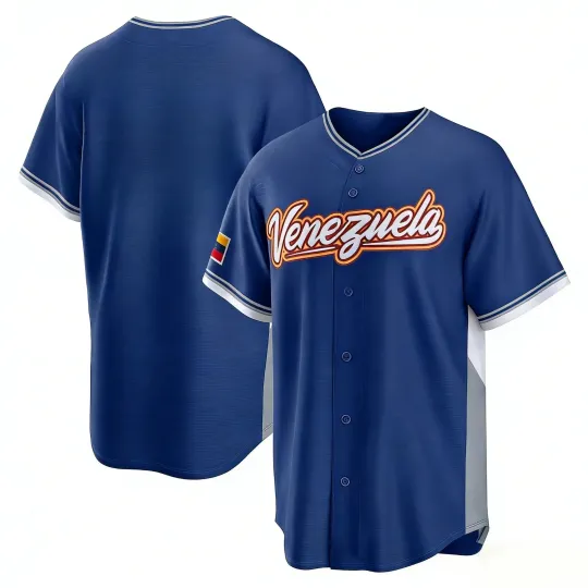 Discover Venezuela Baseball Jersey Royal 2026 World Baseball Classic Home Printed Jersey