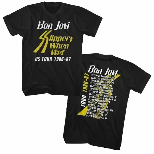 Discover Bon Jovi Slippery When Wet Tour T-Shirt