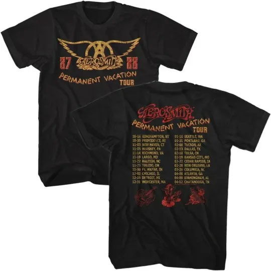 Discover Aerosmith Permanent Vacation Tour 87-88 T-Shirt