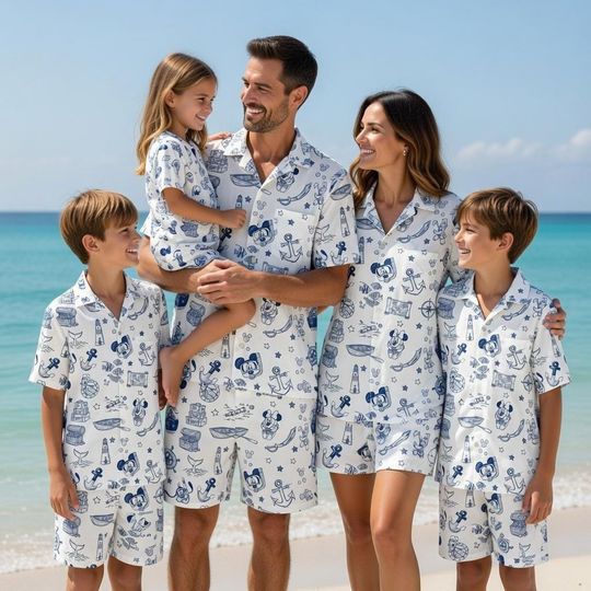 Discover Disney Mickey And Friends On Castaway Cay Cruise Button Up, Mickey Hawaii Cruise Line Hawaiian Shirt, Disney Family Cruise Summer Beach Tee