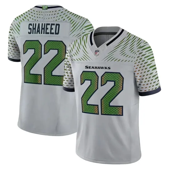 Discover Men's Seahawkss Rashid Shaheed Wolf Gray 2025 Rivalries Collection Limited Jersey