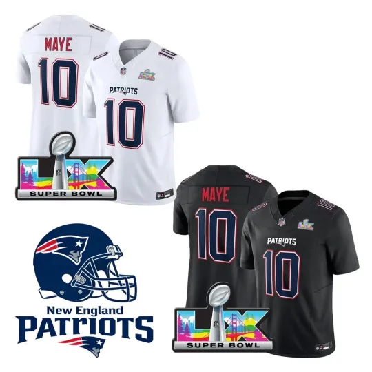 Discover Men Patriotss #10 Drake Maye Carbon Black Fashion Game Limited Printed Jersey