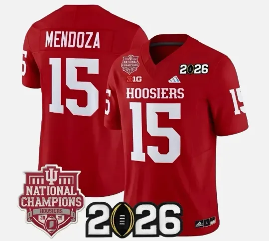 Discover New Hoosiers FRD Mendoza 2026 National Champions Jersey