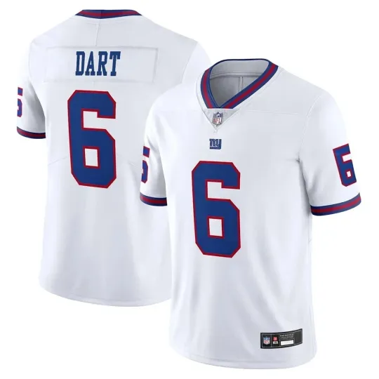 Discover Giantss Men's #6 Jaxson Dart White Alternate Game Printed Player Jersey