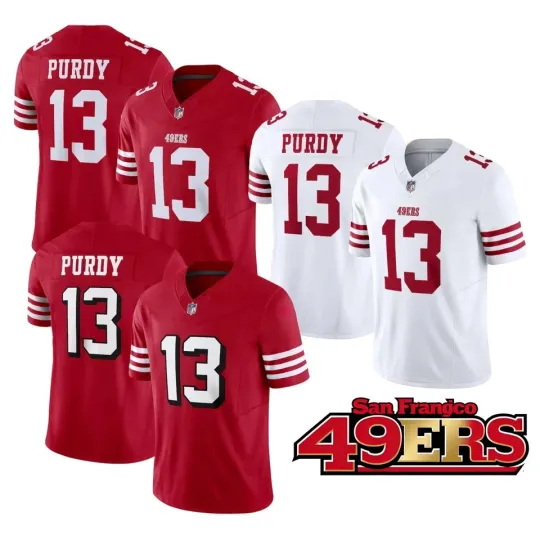 Discover Men's 49ers #13 Brock Purdy Limited Game Jersey All Printed Jersey All Size