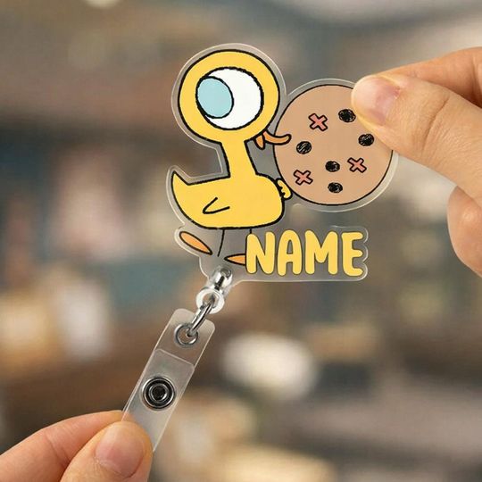 Custom Pigeon Elephant Piggie Badge Reel, Teacher Children Book Badge Holder, Teacher Appreciation Badge Reel, Back To School Teacher Gift