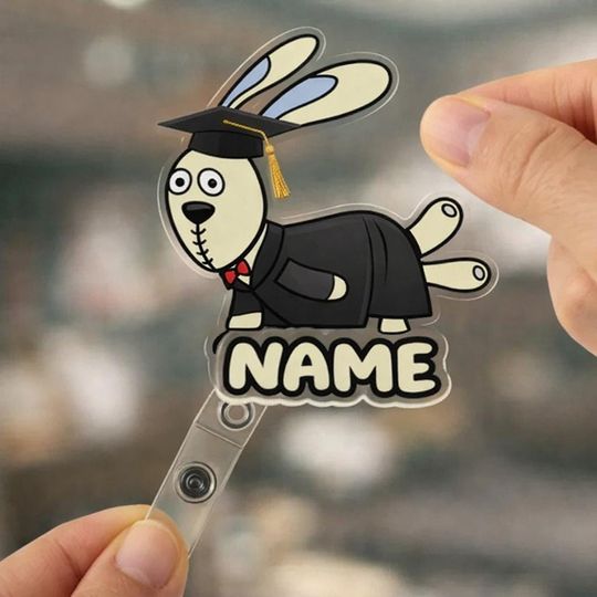 Discover Custom Teacher Children Book Graduation Badge Reel, Pigeon Elephant Piggie Badge Holder, Teacher Appreciation Graduate Badge Reel Gift