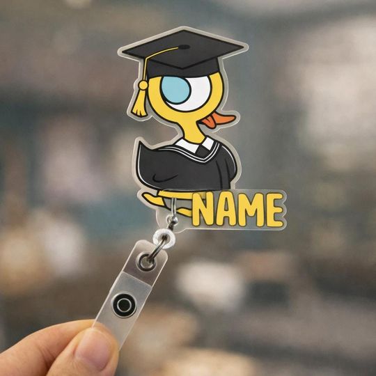 Custom Pigeon Elephant Piggie Graduation Badge Reel, Teacher Children Book Badge Holder, Teacher Appreciation Graduate Badge Reel Gift